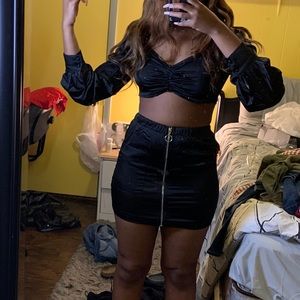 Two Piece Outfit Satin Outfit